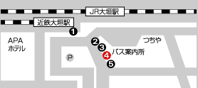 JR大垣駅バス乗り場の地図