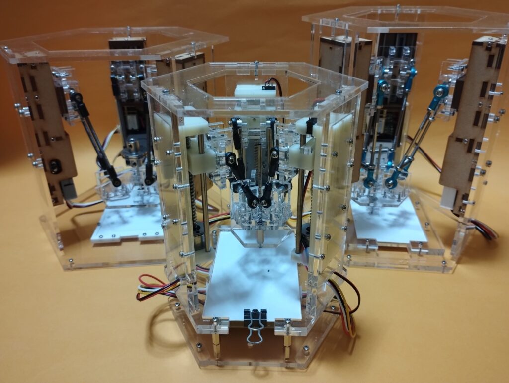 直動機構モジュールを使用したペンプロッタ